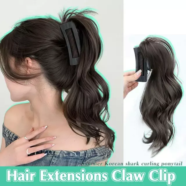 Pony Tail Hair piece, Curly Synthetic Short Wavy Ponytail, UK Sweet Natural A