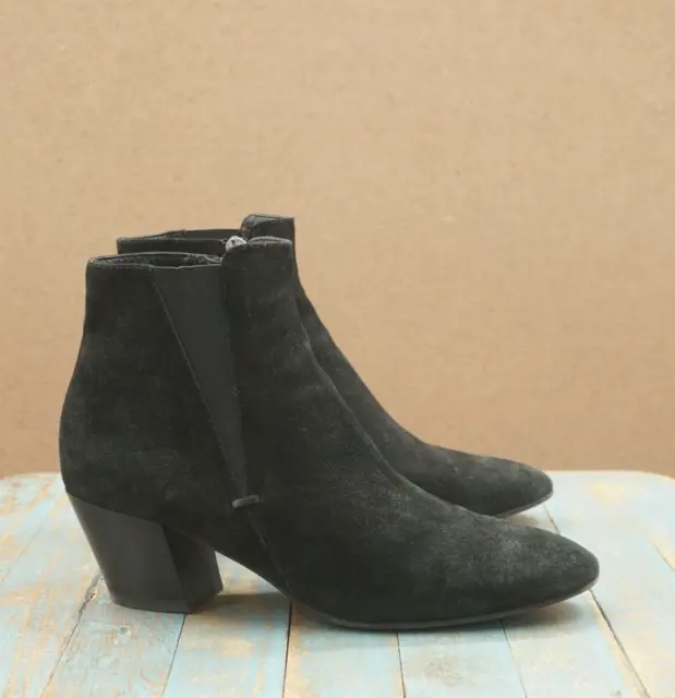AQUATALIA WOMENS FAYLYNN Weatherproof Ankle Boots Size 7 Black Suede ...