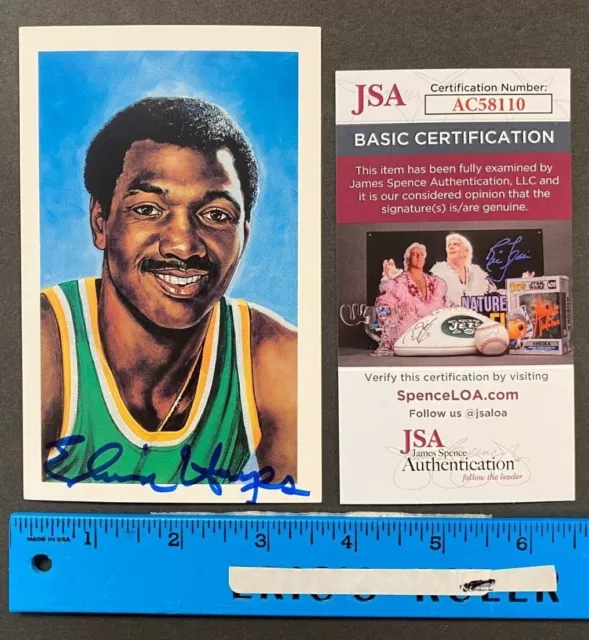 Hand Signed Nba Hall Of Fame Post Card Elvin Hayes W/Jsa Coa #00717/10000 81322A