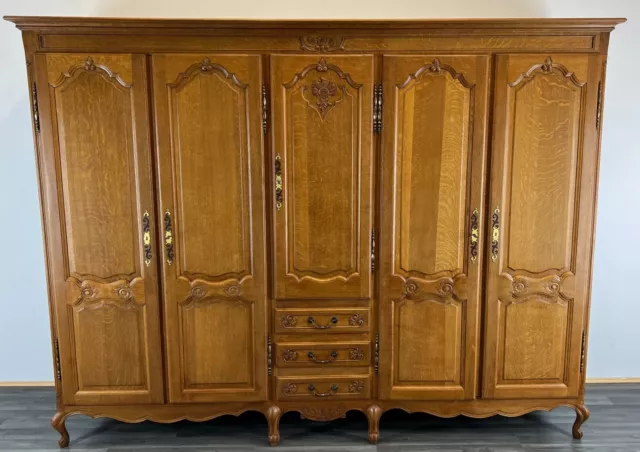 Louis XV Style French Carved 5 door Armoire Wardrobe (LOT 2246)