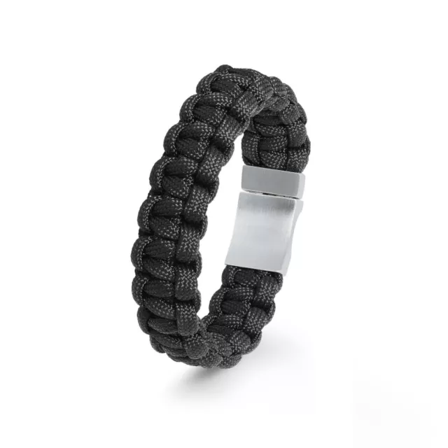 S.oliver Jewel Bracelet Homme Nylon Noir Acier Inoxydable 2022614