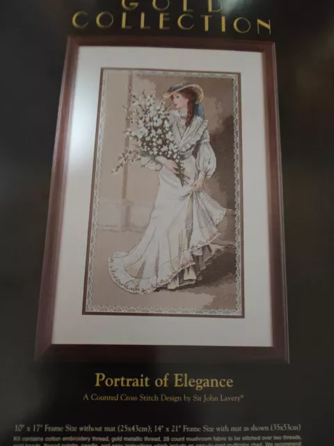 PORTRAIT OF ELEGANCE The Gold Collection Counted Cross Stitch KIT 3