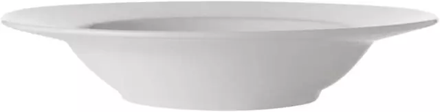 Maxwell & Williams White Basics Rim Soup Bowl, 23 Cm (Pack of 4)