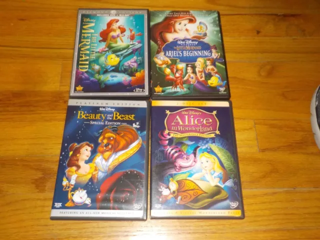The LIttle Mermaid/ Ariel's Beginning/Alice in Wonderland/Beauty & the Beast DVD