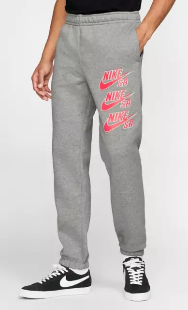 Nike SB Sweatpants Men's Size L Icon Fleece Skate Skateboard Grey CI5848-063