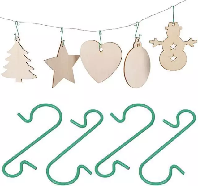 20/50Pc Christmas Tree Baubles Ball Metal Star Hooks Small Ornaments Hanger