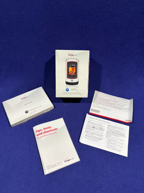 Motorola Adventure V750 - Verizon Silver black Cellular Phone Manual & Box Only
