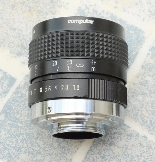 Computar TV Lens. Model V5018. 50 mm F1.8 avec 2 rallonges 10 et 20 mm 2