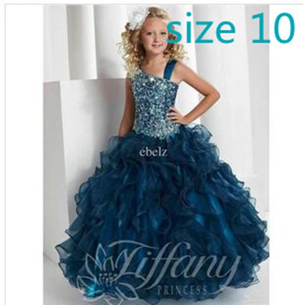 Party Prom Princess Pageant Bridesmaid Wedding Flower Girl Dress size 10+ hoops