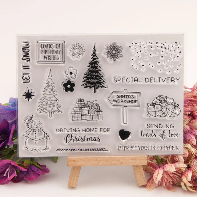 Christmas Tree Silicone Clear Stamp Scrapbooking Embossing Card Album Craft