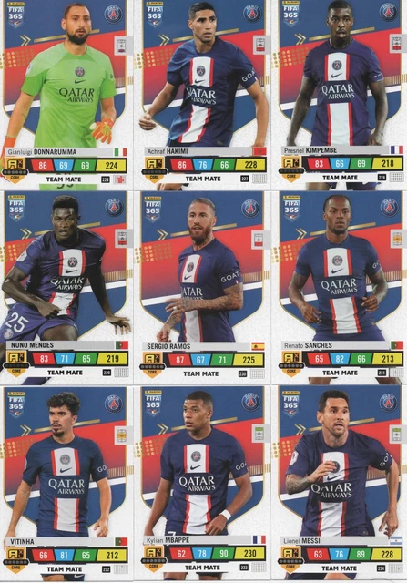 PANINI FIFA 365 Adrenalyn XL 2023 alle 9 Karten Team Paris Saint-Germain $1.09 - PicClick