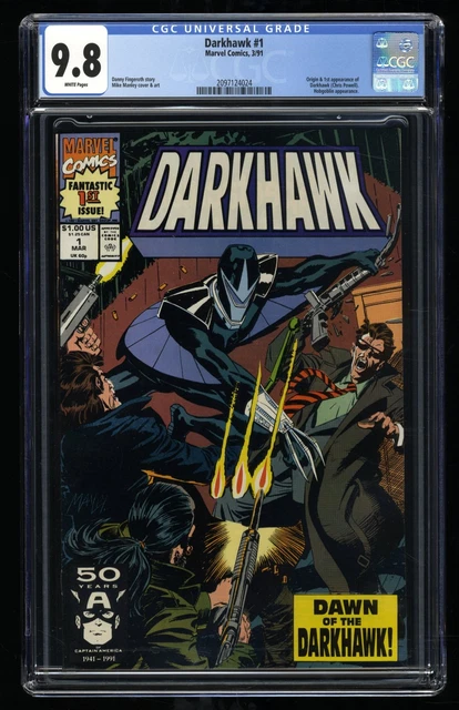 Darkhawk #1 CGC NM/M 9.8 White Pages 1st Full Darkhawk!  Key! Marvel 1991