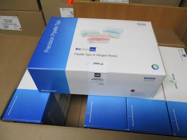 METTLER TOLEDO RAININ PIPETTE TIPS 8 RACKS 480 TIPS, 2000uL PART#30389237