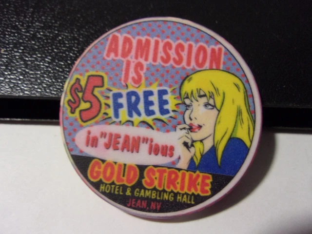 GOLD STRIKE HOTEL & GAMBLING HALL CASINO $5 hotel gaming poker chip (LTD 1000)