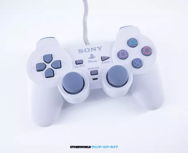 ☆Sony Playstation Psone Off White Controller Dual Shock Genuine Rare☆