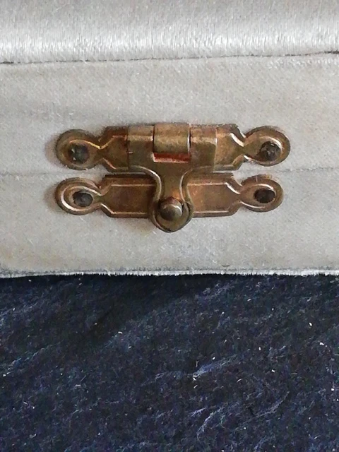 ECRIN BOITE A Bijoux Ancien 1900 en Cuir Pendentif Jewel Case Box EUR