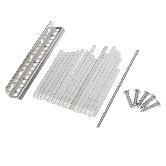 17 note clé bricolage pouce piano clés en acier pont avec accessoires