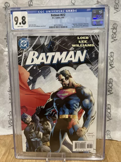 DC Comics Batman #612 CGC 9.8 Jim Lee Superman Hush Key Issue Rare