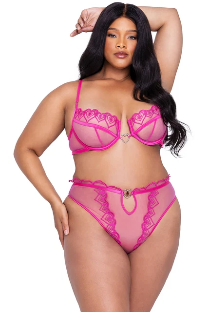 Roma Bubblegum Heart Matching Short Set Adult Women Lingerie Li623