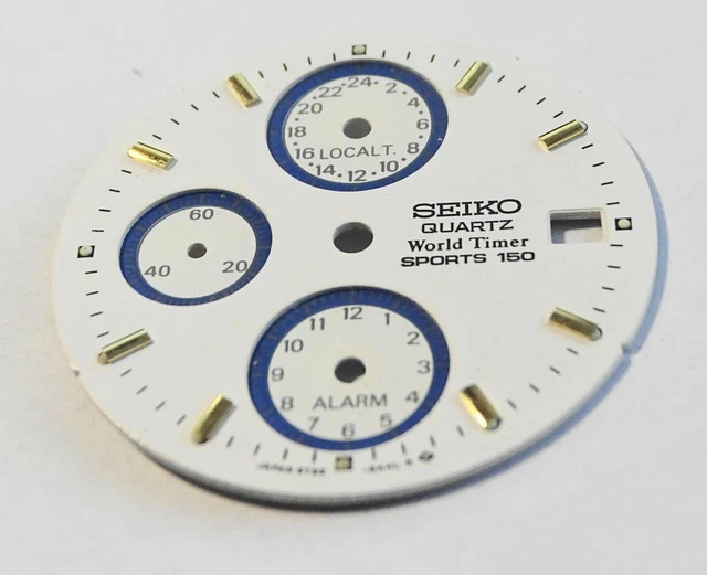 Cadran De Montre SEIKO WORLD TIMER SPORTS 150 QUARTZ - Pièce Horlogerie D'occasion