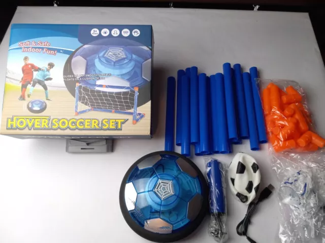 Hover Soccor Set- Rechargable Indoor Floor Air Hockey, Never Used- Parts Sealed