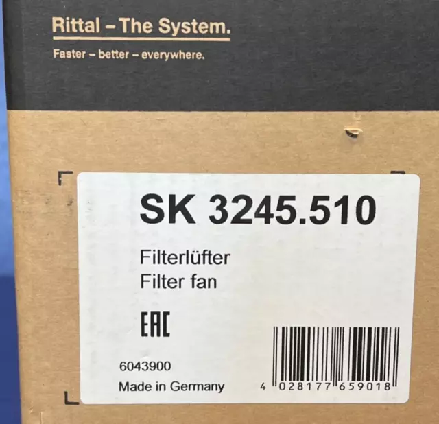 Rittal SK 3245.510 Filter Fan New In Open Box