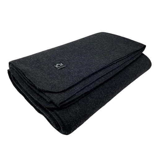 Arcturus Military Wool Blanket - 4.5 lbs Warm Heavy Washable Large 64" x 88" ...