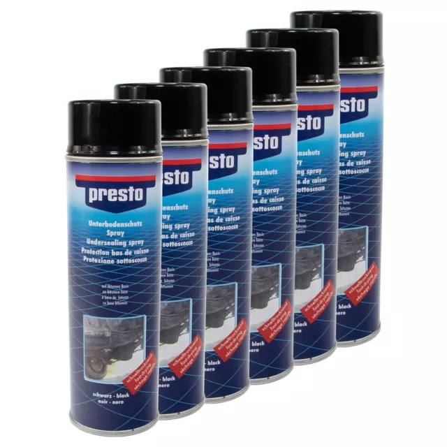 Presto Gbstv Protection Anti-encastrement 6x 500 ML Spray Bitume Noir DC306017