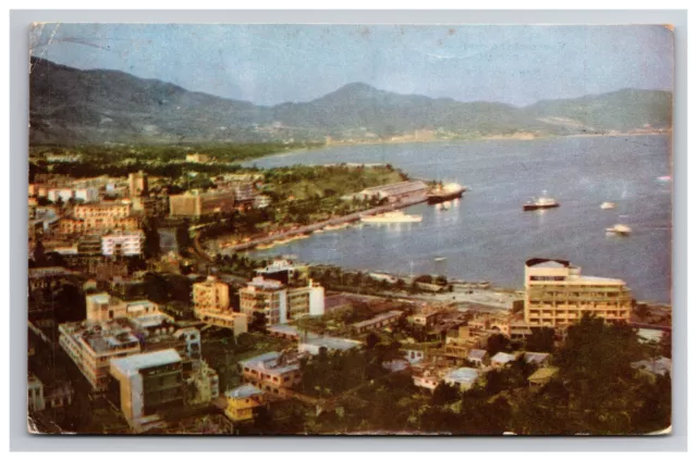 Vista nocturna hotel Del Monte Acapulco Mexico Aerial View Scenic