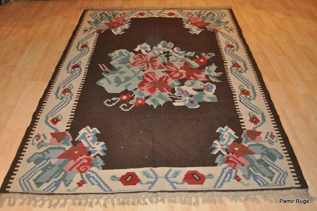 _HANMDADE_KILIM_RUG_  5x8 ft. Bessarabian Kilim, 100% wool fine authentic rug