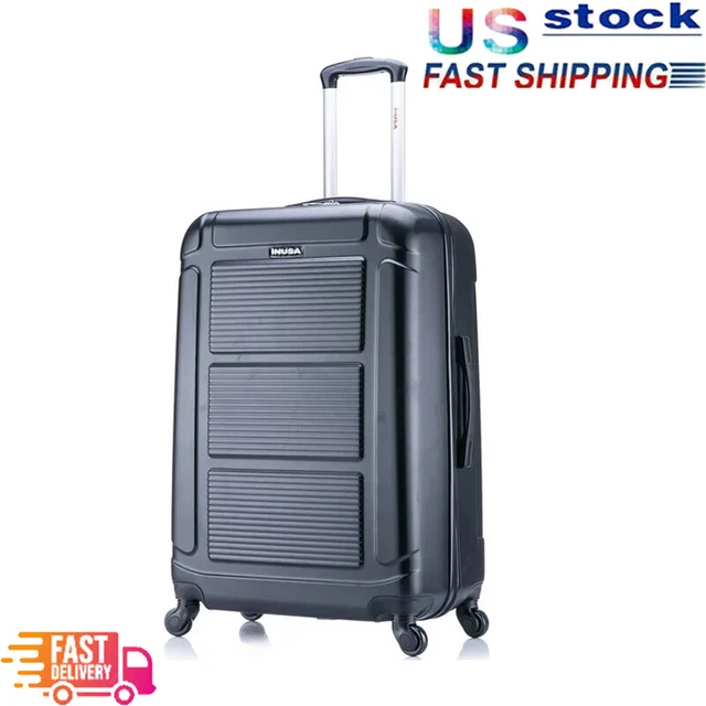 28" Hardside Spinner Luggage Carry On Suitcase Expandable W/ Wheels Lightweight