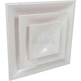 American Louver Stratus Cone Diffuser With 14" Neck, White, STR-C-14W American