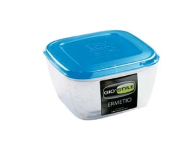 Contenitori ermetici quadrati per alimenti in plastica - lt.1,50 - cm.16x16x9h 6