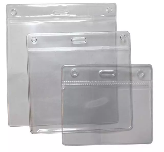 Clear ID Card Badge Holder Pocket Pouch Choose Size & Quantity FREE Delivery lot