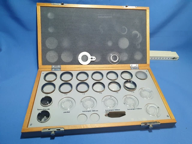 Carl Zeiss Jena Fernrohrbrillen-Probiersatz, Augenarztbedarf mit Original Box