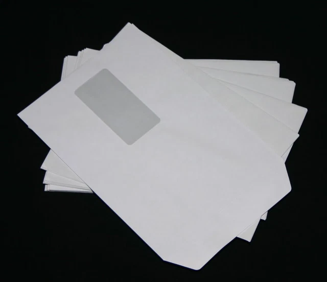 250 Pièces Enveloppes C5/A5 Blanc Colle Adhésive Avec Fenster162 X 229 MM