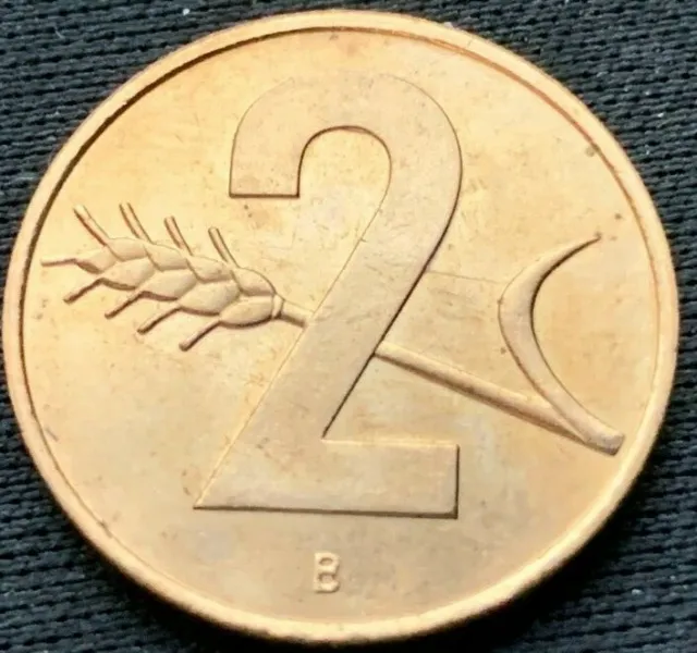 1958 Switzerland 2 Rappen Coin GEM BU   Rare  High Grade World Coin    #B258