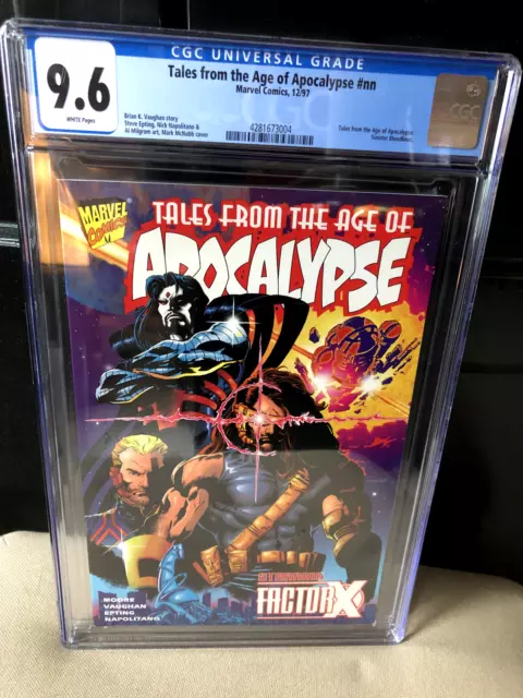 🔑💎🔥 Tales From The Age Of Apocalypse #1 Cgc 9.6 Nm+ White 1997 Vaughan🔥🔑💎