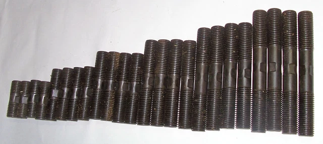 Lot of   NEW  TE-CO  1 INCH  STUDS, 3 TO 8" Length, milling drill / punch press