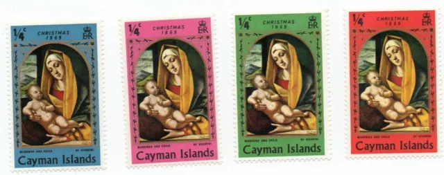 1969 Cayman Island  1/4 cent  Christmas  mint (set of 4)