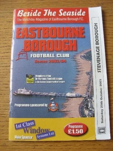 25/10/2003 EASTBOURNE BOROUGH v Stevenage Borough [FA Cup] (Light