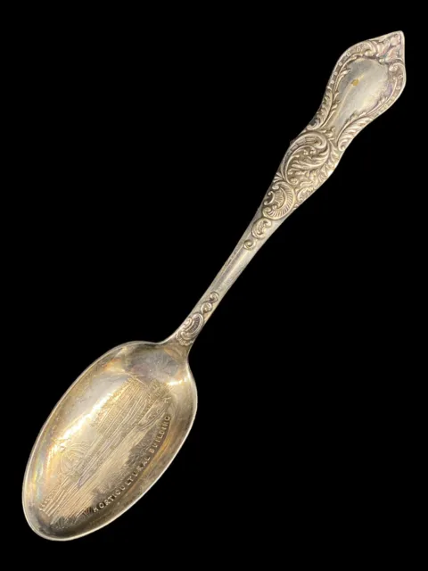 Columbian Expo 1893 Chicago Worlds Fair Silverplate Spoon Horticultural Building