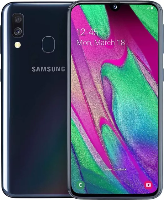 Samsung Galaxy A40 64GB Black 5,9" FHD Dual Sim LTE 4G