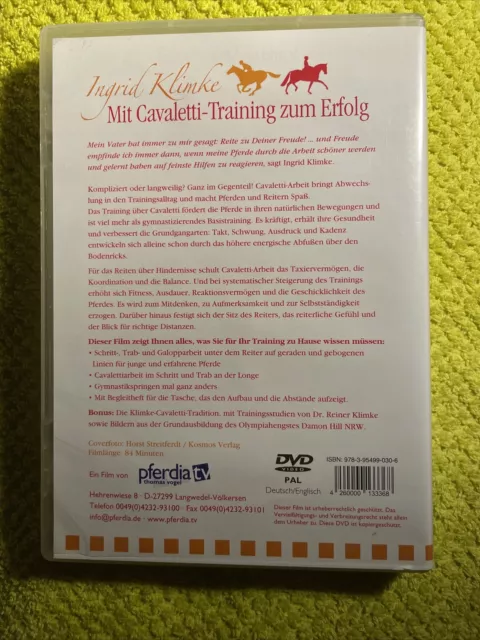 INGRID KLIMKE / Mit CAVALETTI -TRAINING zum Erfolg/🔝📀DVD Schritt, Trab, Galopp 3