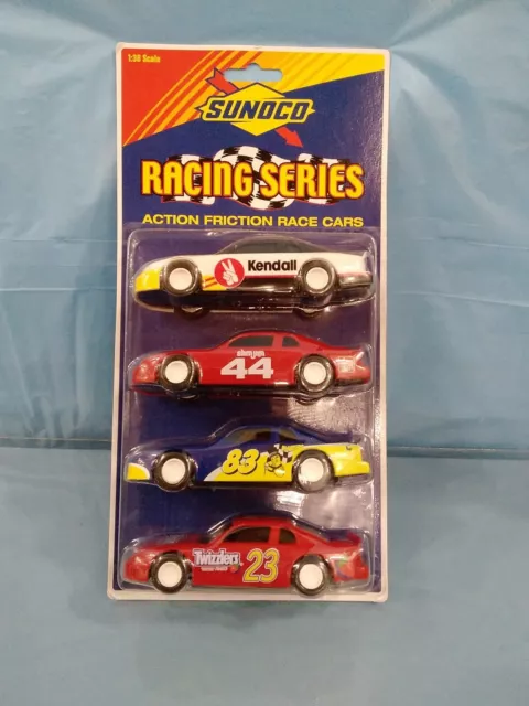 Sunoco Racing Series 4 Action Friction Race Car 4 Pack 1:38 Kendall Oil Nascar