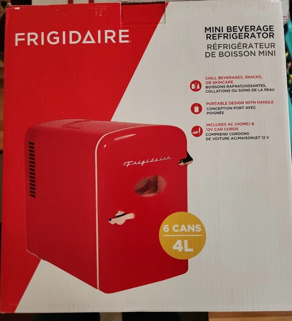 Frigidaire 6-Can Mini Retro Beverage Fridge - Red EFMIS121-RED