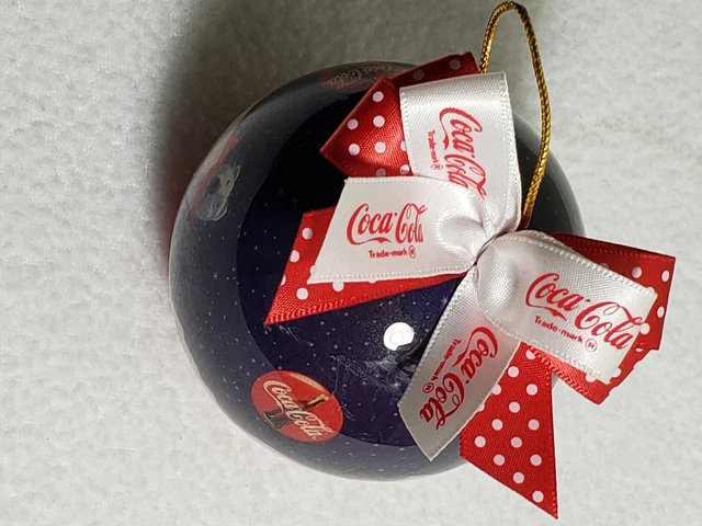 Vintage 1995 Coca Cola Christmas Skiing Polar Bears Ornament - Unbreakable