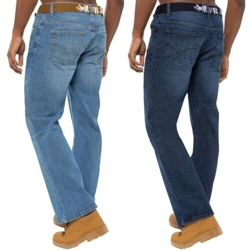 DROLA Pantalon Jean Bootcut Homme - Style Hippie Bohème Décontracté Et Confortable