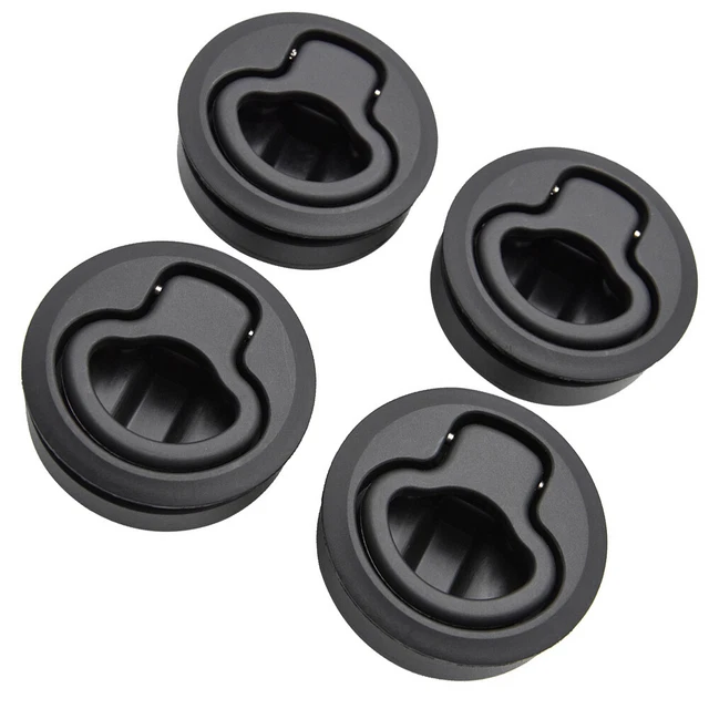 4Pcs Round Non-locking Handle Boat Latch Pull Handle For Boat Deck Hatch Locker