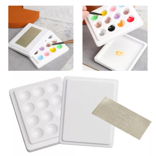 12 Well Keramik Aquarellfarbenpalette mit Deckel für Durable Premium